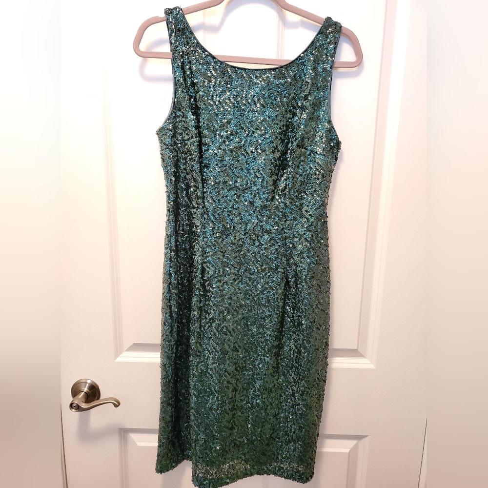Emerald Green Sequin Dress
